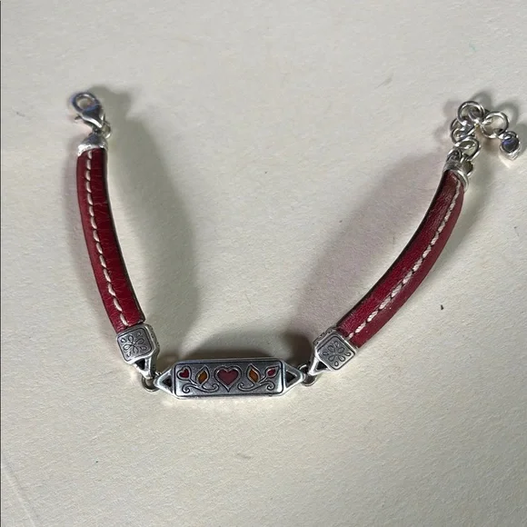 Vintage Brighton Red and Silver Heart Bracelet - Picture 1 of 1